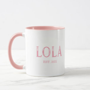 Taza Año de establecimiento de Pink Lola