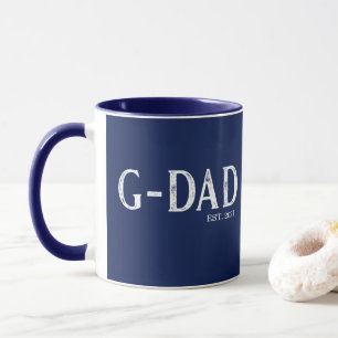 Taza Año de Establecimiento del G-Papá Azul Marino