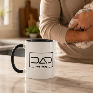 Taza Año de establecimiento del padre tipografía modern
