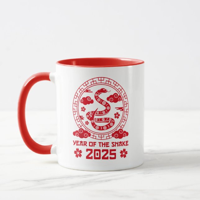Taza Año de la Serpiente 2025 Año Nuevo Chino (Izquierda)