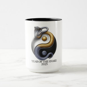 Taza Año de la serpiente 2025 Yin y Yang