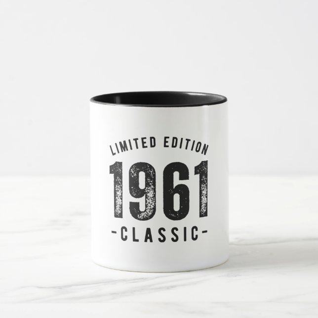 Taza Año de nacimiento clásico de 1961 (Centro)