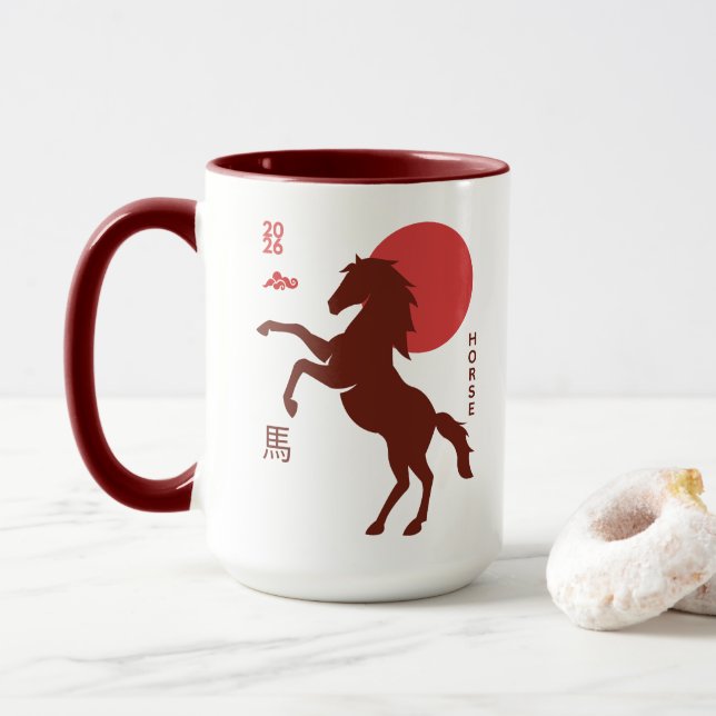 Taza Año del caballo 2026 (Con donut)