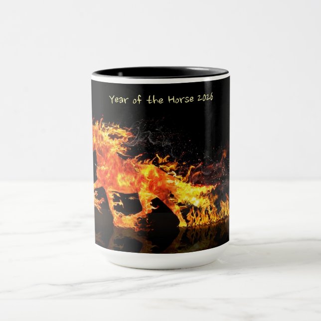 Taza Año del Caballo 2026 (Caballo de Fuego) (Centro)