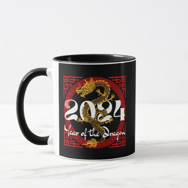 Taza Año del Dragón 2024 zodiaco chino (Izquierda)