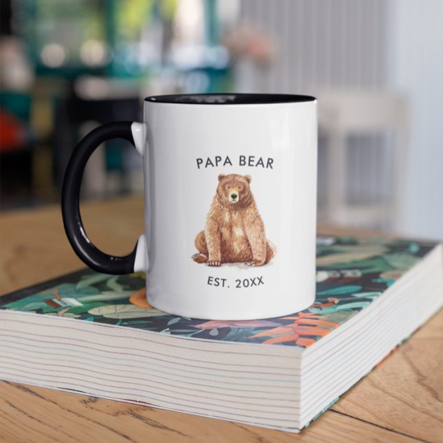 Taza Año establecido | Acuarela Papa Bear Mug (Subido por el creador)