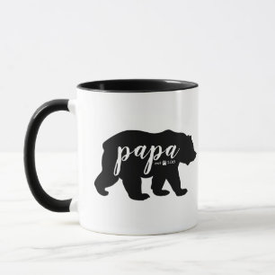 Taza Año establecido oso negro de la papá de la