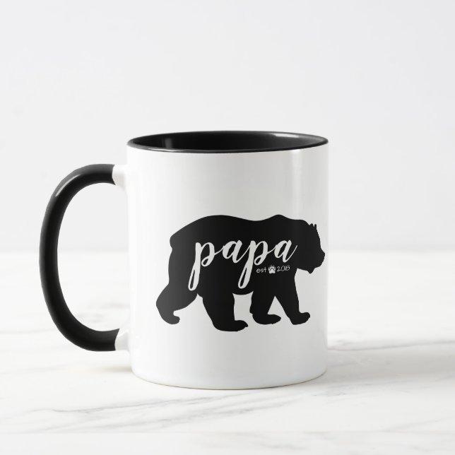 Taza Año establecido oso negro de la papá de la (Izquierda)