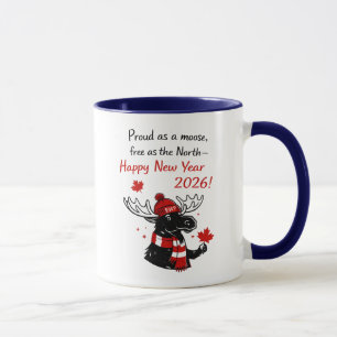 Taza Año Nuevo 2026 Canadá Alce