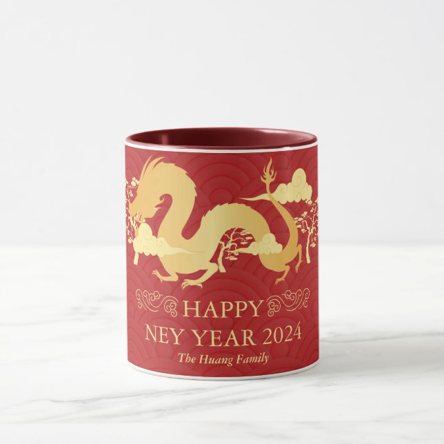 Taza Año Nuevo Chino 2024, Año Del Dragón (Centro)