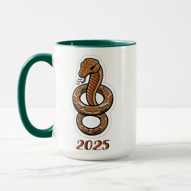 Taza Año Nuevo Chino De La Serpiente 2025 (Izquierda)