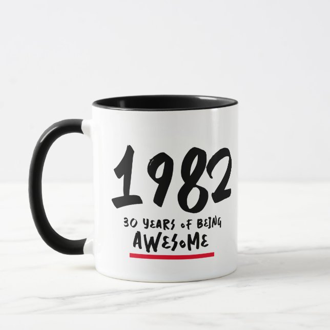 Taza Año personalizado Edad Personalizada Regalo de cum (Izquierda)