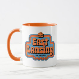 Taza Años 70: Lansing East Michigan Vintage Coffee Mug