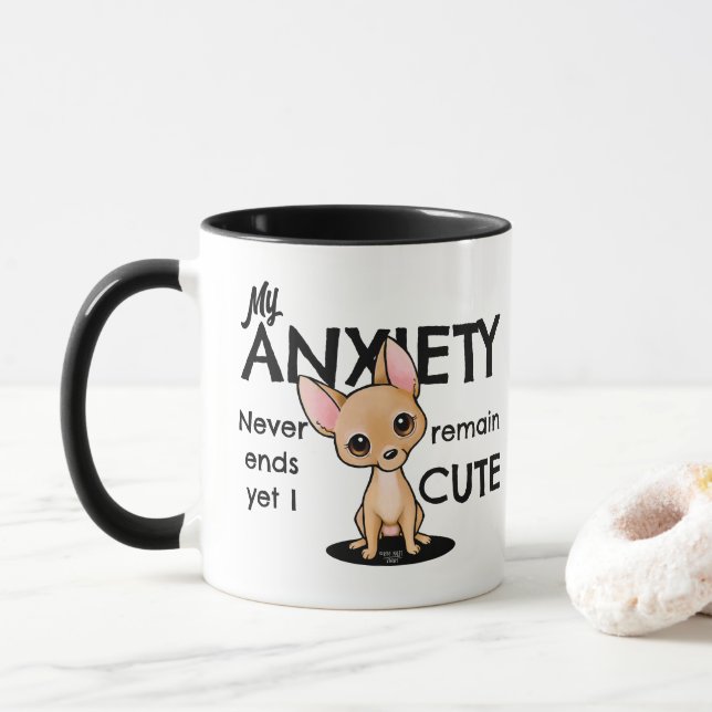 Taza Ansiedad de Chihuahua  (Con donut)