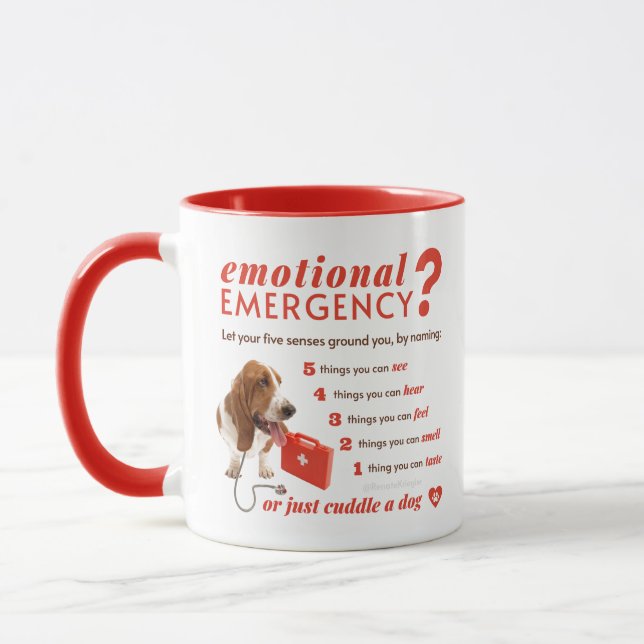 Taza Ansiedad emocional - Perro Médica - cuenta regresi (Izquierda)