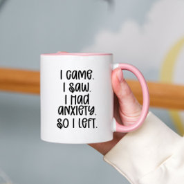 Taza Ansiedad Graciosa Tipografía De Moda Dos Café De T