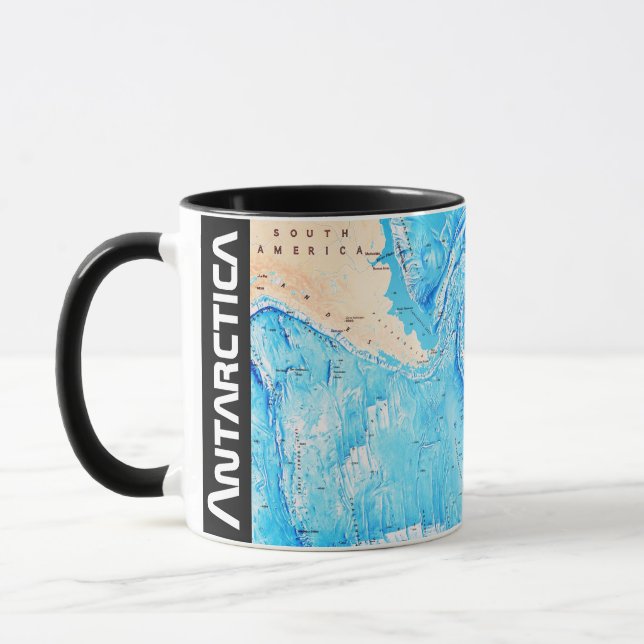 Taza Antarktis: 2022/heute-Meeresboden Relief Karte (Izquierda)