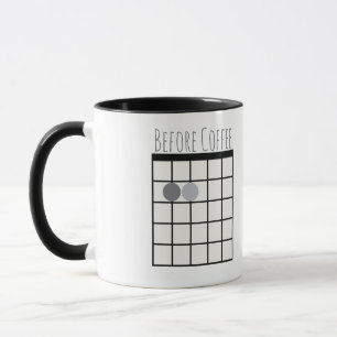 Taza Antes y después del café Guitar Chord Mug