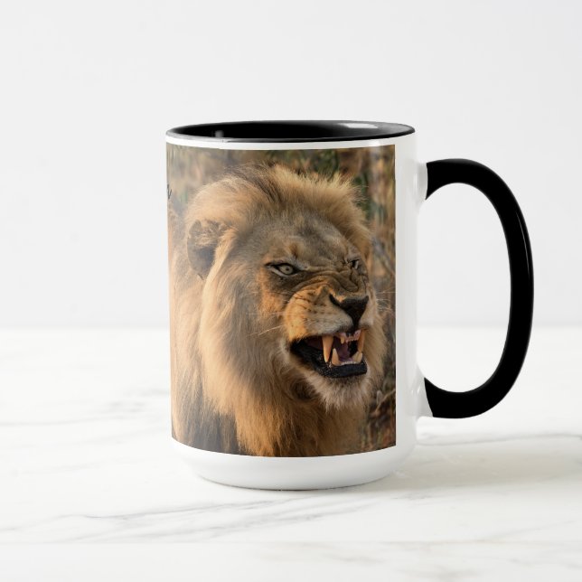 Taza Antes y después del café LION Personalizar el nomb (Derecha)