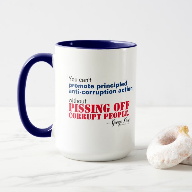 Taza Anticorrupción basada en principios sin perderse (Con donut)