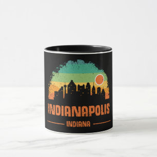 Taza Antigua ciudad de Indianápolis, Bloomington Retro