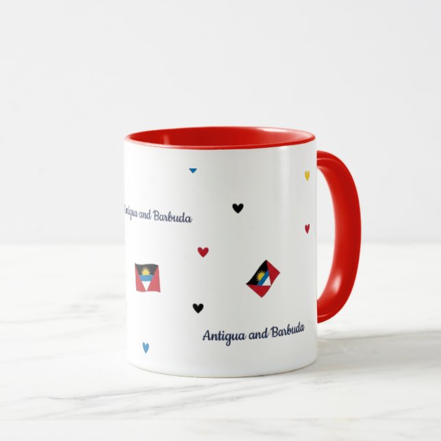 Taza Antigua Roots Pattern Mug | Caribbean Flag (Anverso derecho)
