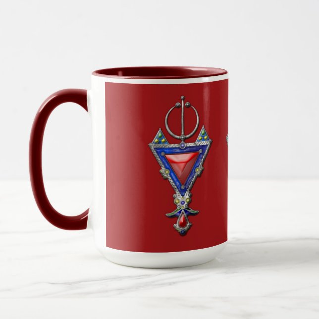 Taza antigua señal tribal de la pendant bereber joyería (Izquierda)
