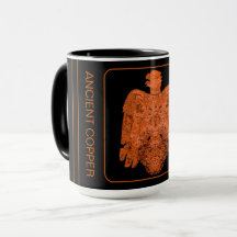 Antiguo Copper Peoria Falcon Restauró Mug