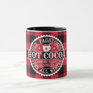 Taza Antiguo Fashion Hot Cocoa Red Buffalo Check Mug