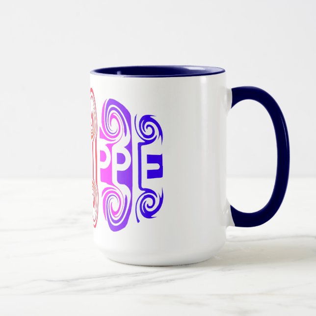 Taza ANTIGUO HIPPIE mug - elegir estilo y color (Derecha)