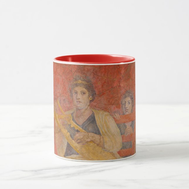 Taza Antiguo vecino romano de Pompeya Músico de Fresco (Centro)