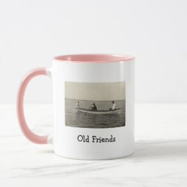 Taza Antiguos amigos botando en bote foto antigua café