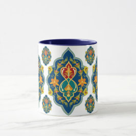 Taza Antique Persian Pattern Look Seven-Tone Coffee Mug