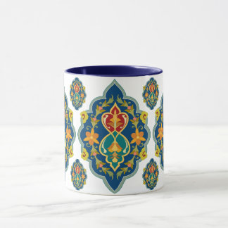 Taza Antique Persian Pattern Look Seven-Tone Coffee Mug