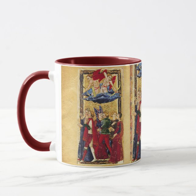 TAZA ANTIQUE RENAISSANCE TAROTS , AMA GEM MONOGRAM (Izquierda)