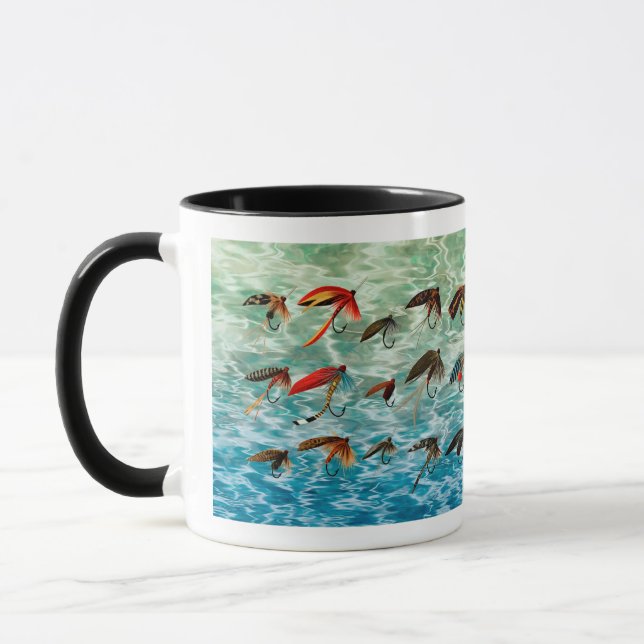 Taza Antique Trout Flies / Lures Coffee Mug (Izquierda)