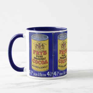 Taza Anuncio de cacao de cosecha de chocolate caliente