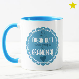 Taza Anuncio de Embarazo de Niño Nueva Abuela 