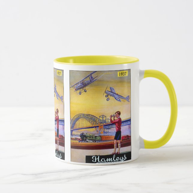 Taza Anuncio de época: Avión de juguetes Hanleys (Derecha)