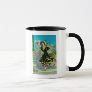 Taza Anuncio del festival de Portola (bailarín)