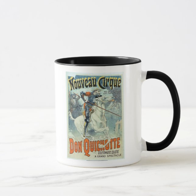 Taza Anuncio para el "Don Quijote, nuevo circo", (Derecha)