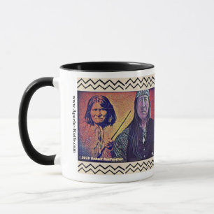 Taza Apache Kinfe ®️ ™️ 🇺 🇸 Gerónimo y Redfeather Mug