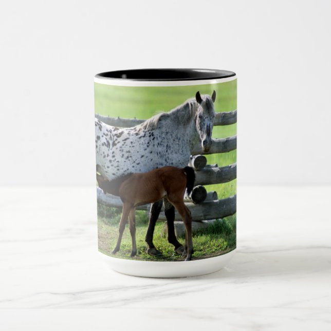 Taza Apaloosa Mare y Caballos de Colt (Centro)