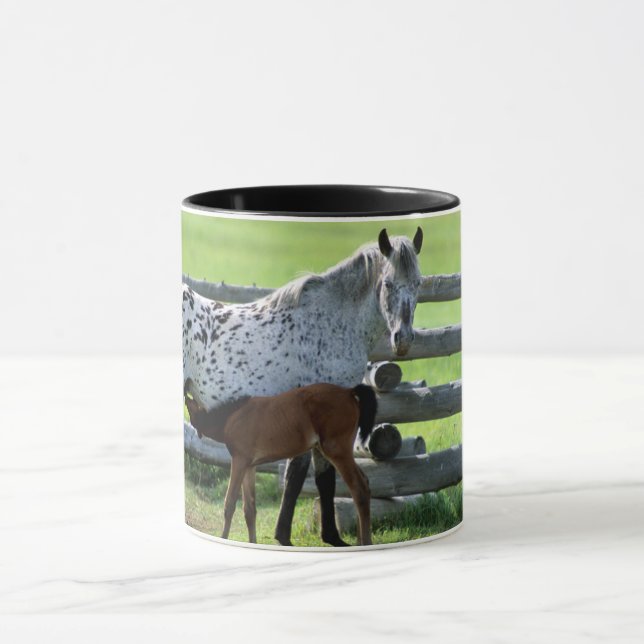 Taza Apaloosa Mare y Caballos de Colt (Centro)