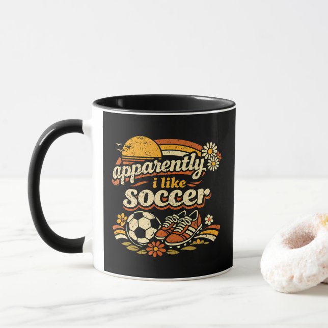 Taza Aparentemente me gusta el fútbol (Con donut)