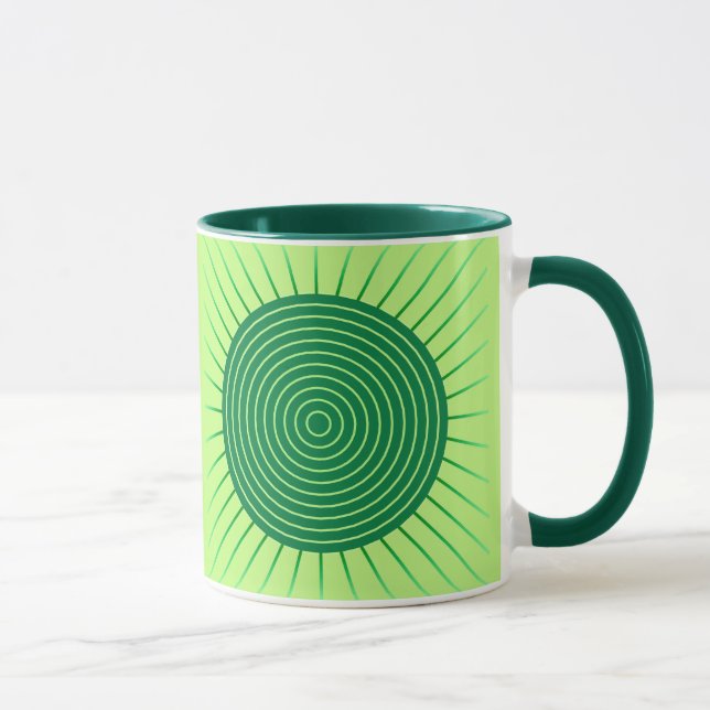 Taza Aparición geométrica moderna: verde esmeralda y ca (Derecha)
