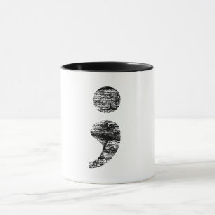 Taza apenada del punto y coma