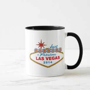 Taza Apenas casado en Las Vegas fabuloso 2014 (Rótulo)
