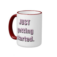 "apenas consiguiendo comenzado." 'TAZA de CAFÉ de