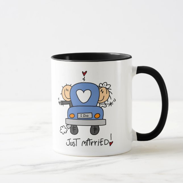 Taza Apenas novia y camisetas y regalos casados del (Derecha)
